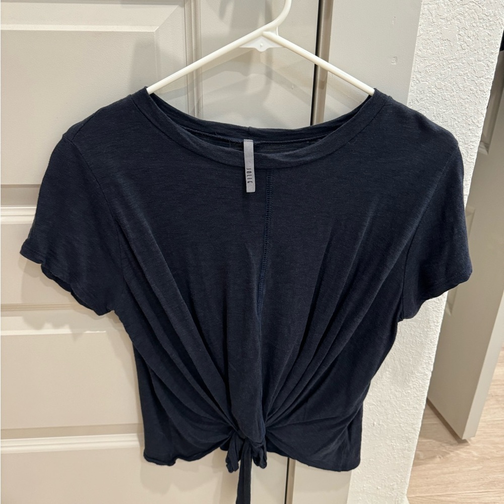 Navy Crop top